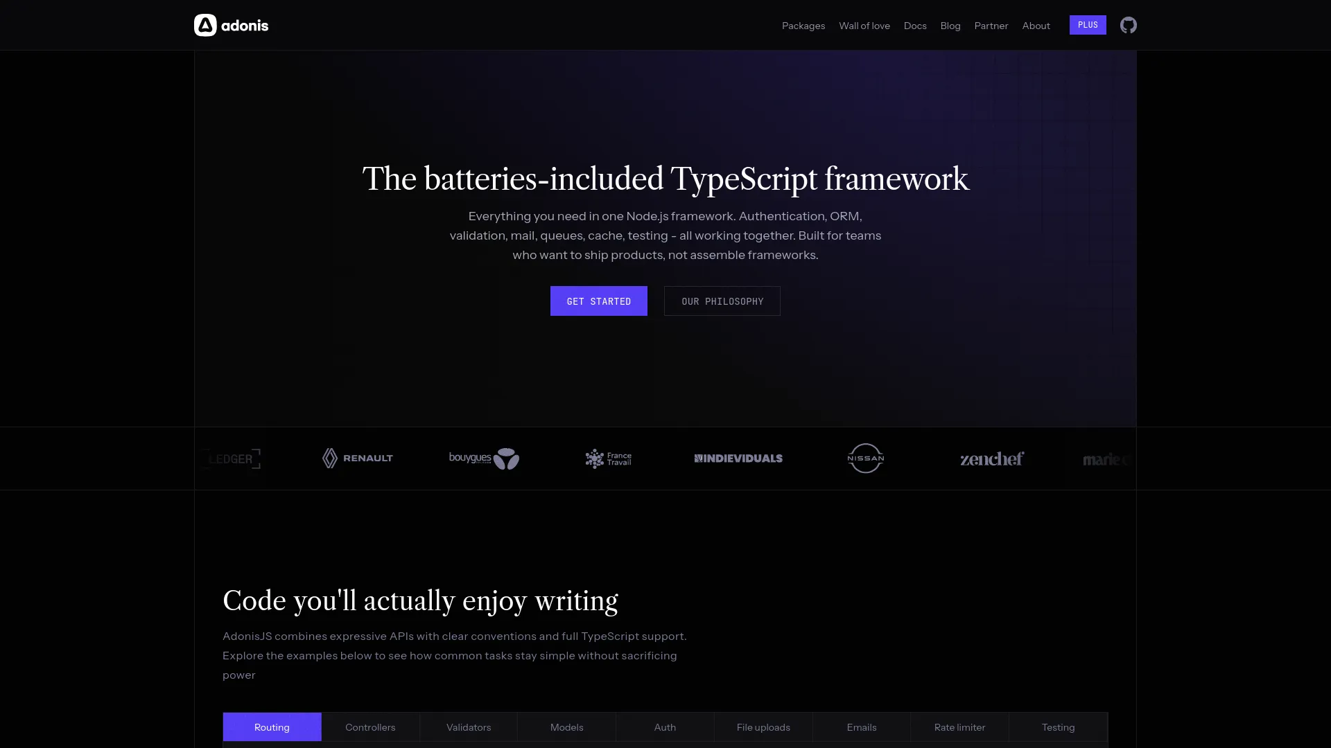 AdonisJS — preview screenshot