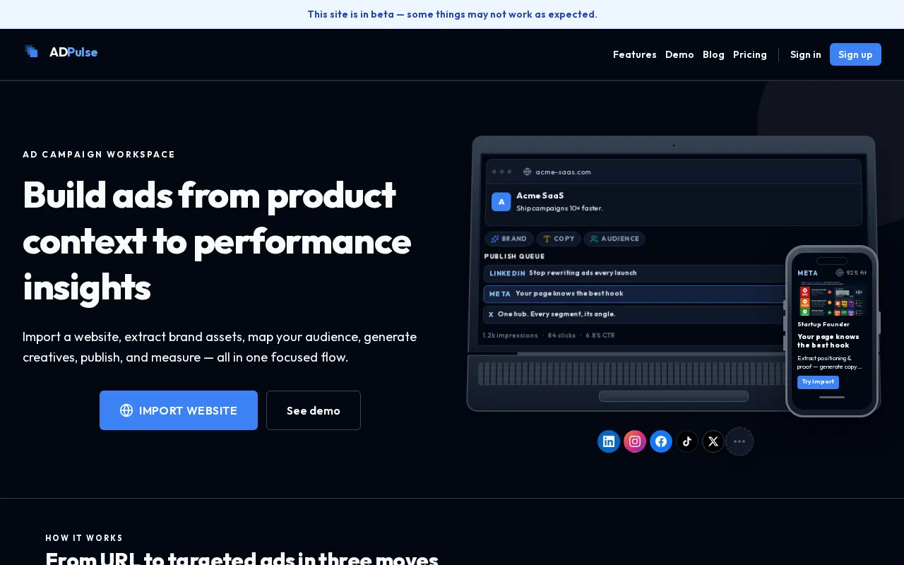 AdPulse Studio — preview screenshot
