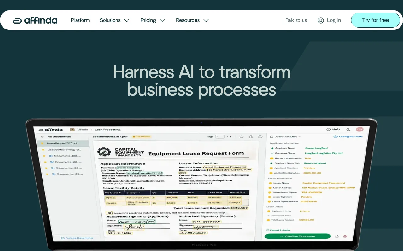 affinda.com — preview screenshot