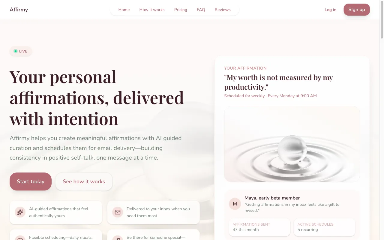 Affirmy — preview screenshot