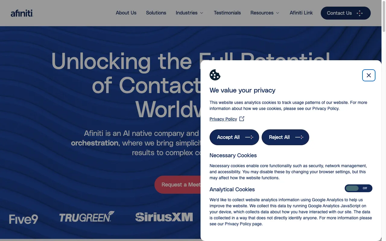 afiniti.com — preview screenshot