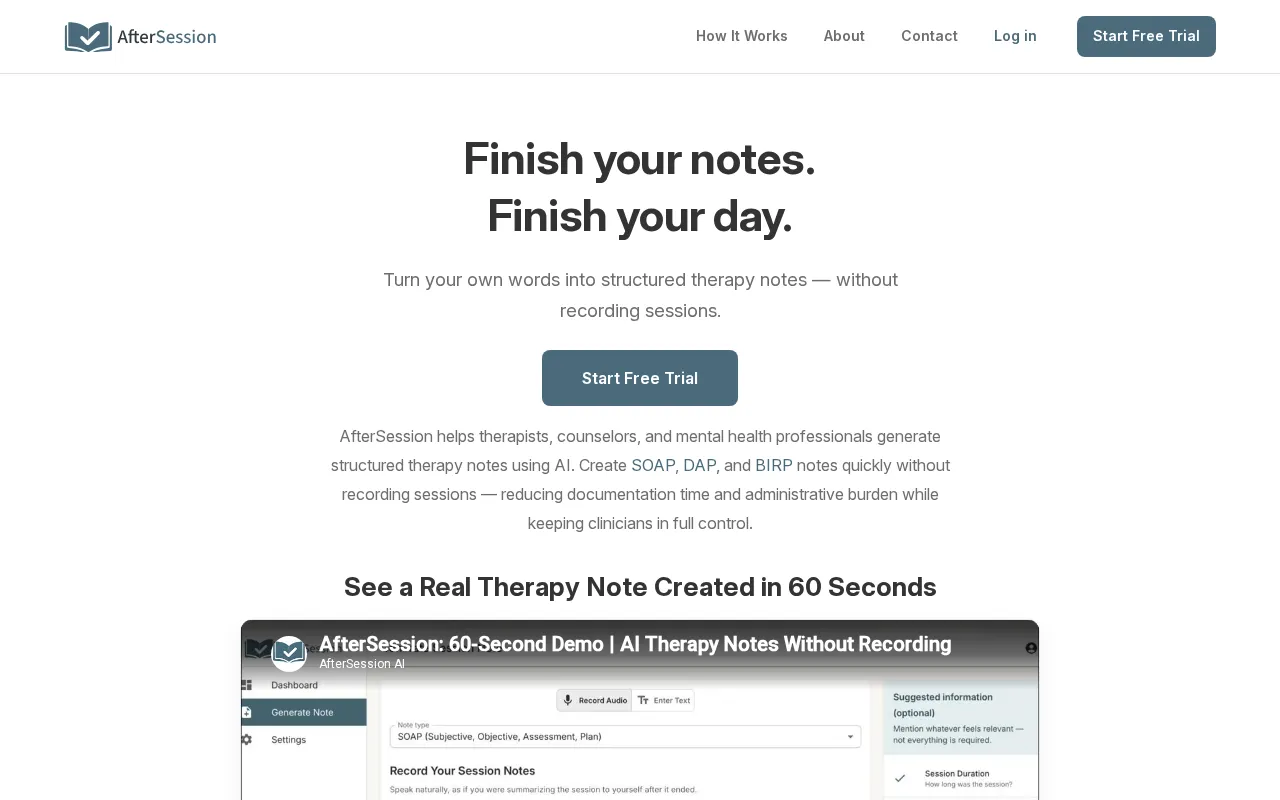 AfterSession — preview screenshot