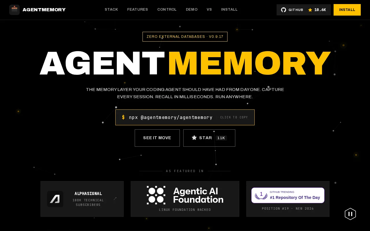 Agentmemory — preview screenshot