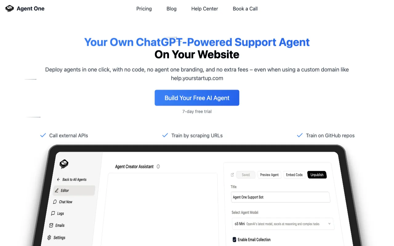 Agent One — preview screenshot