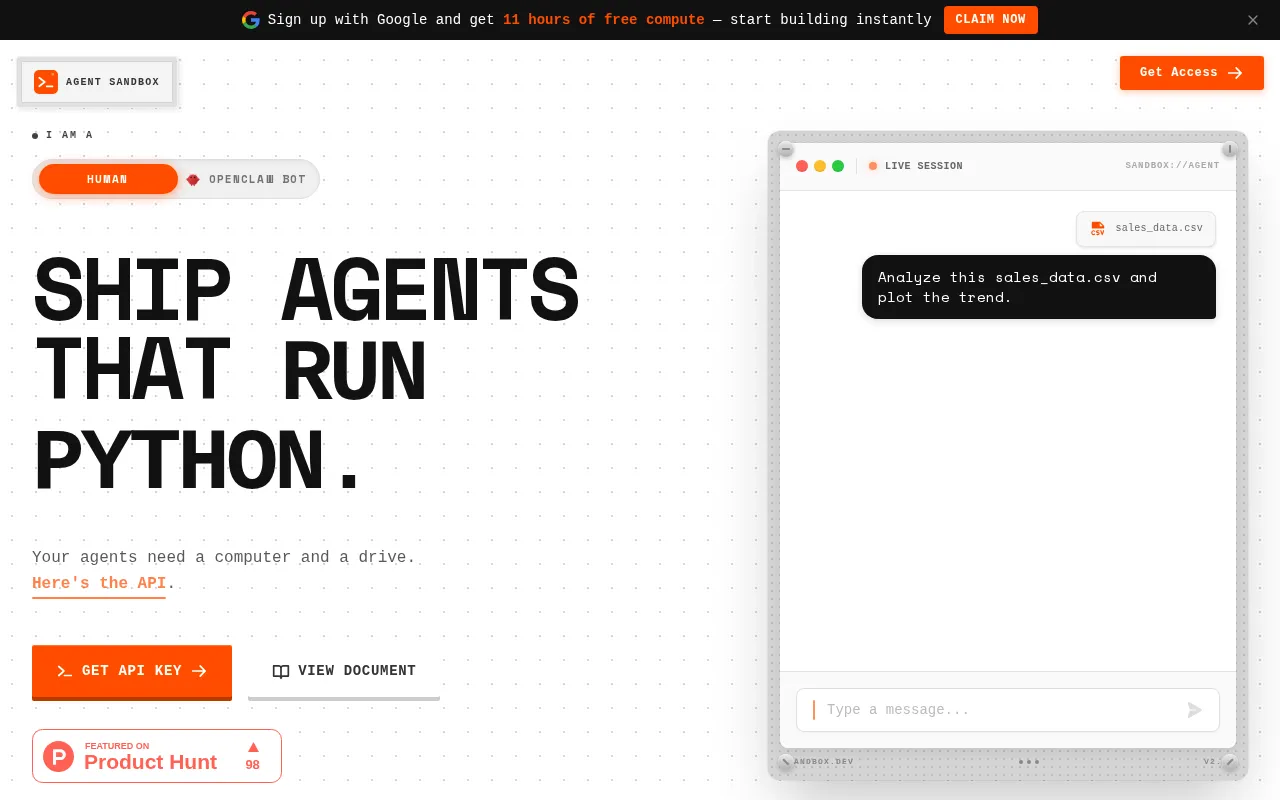 Agent Sandbox — preview screenshot