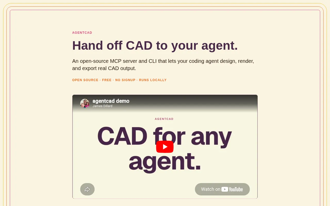 agentcad — preview screenshot