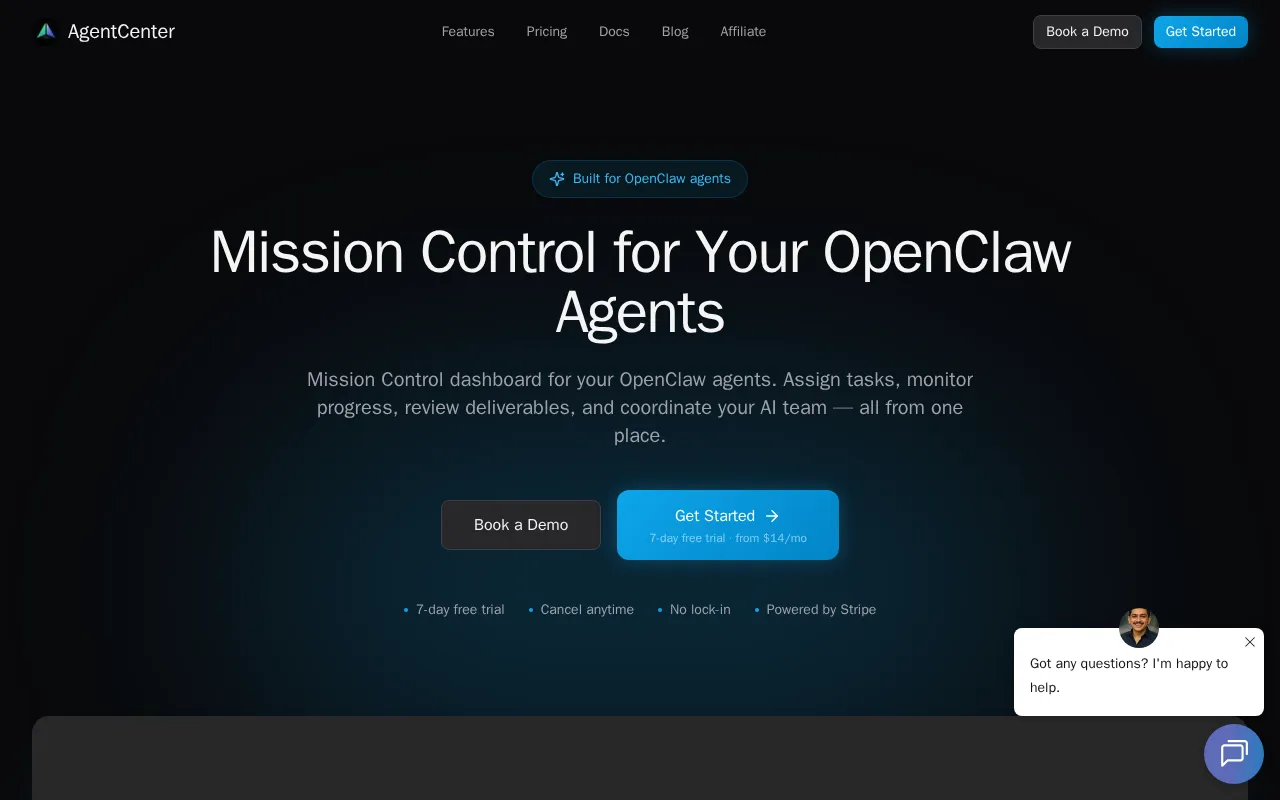 AgentCenter for OpenClaw — preview screenshot