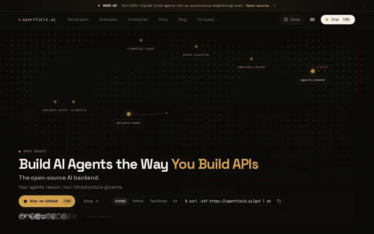 Agentfield — preview screenshot