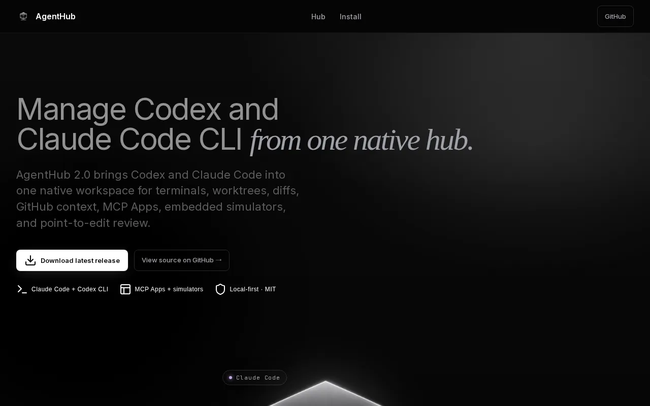 AgentHub 2.0 — preview screenshot