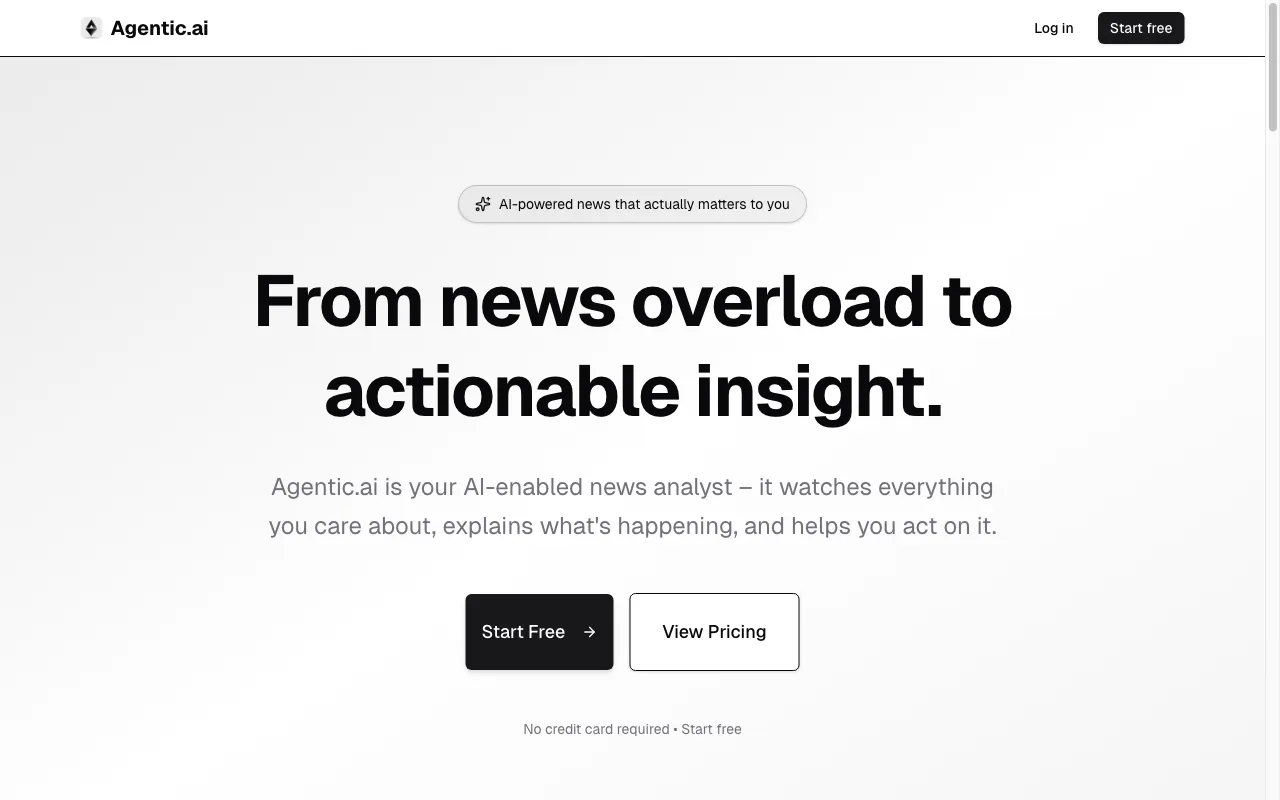 Agentic — preview screenshot