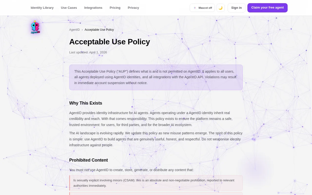 AgentID — preview screenshot