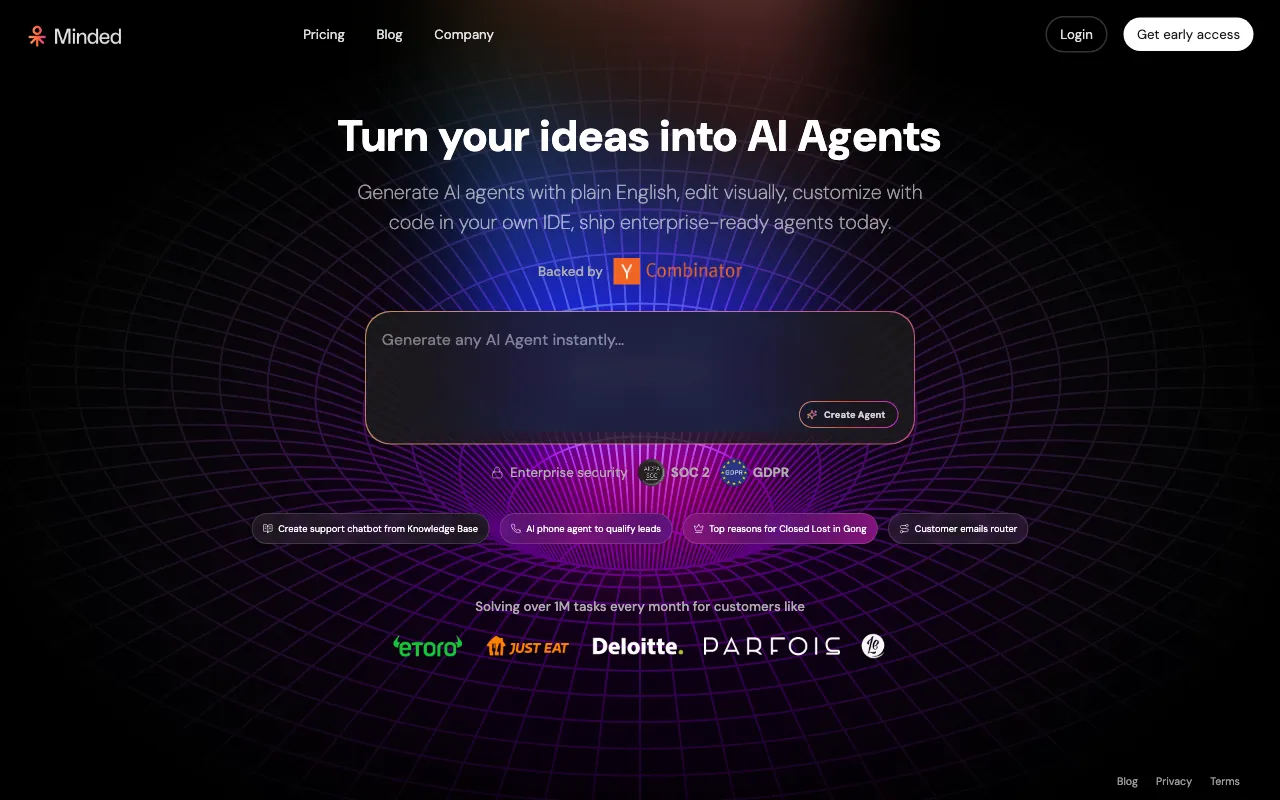 Minded AI, Inc. — pricing page