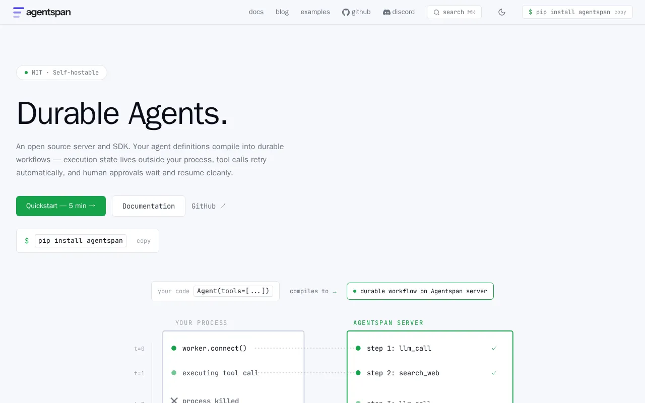 Agentspan — preview screenshot