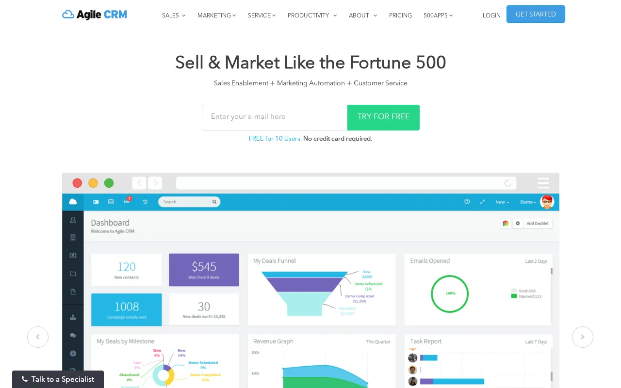 Agile CRM — preview screenshot