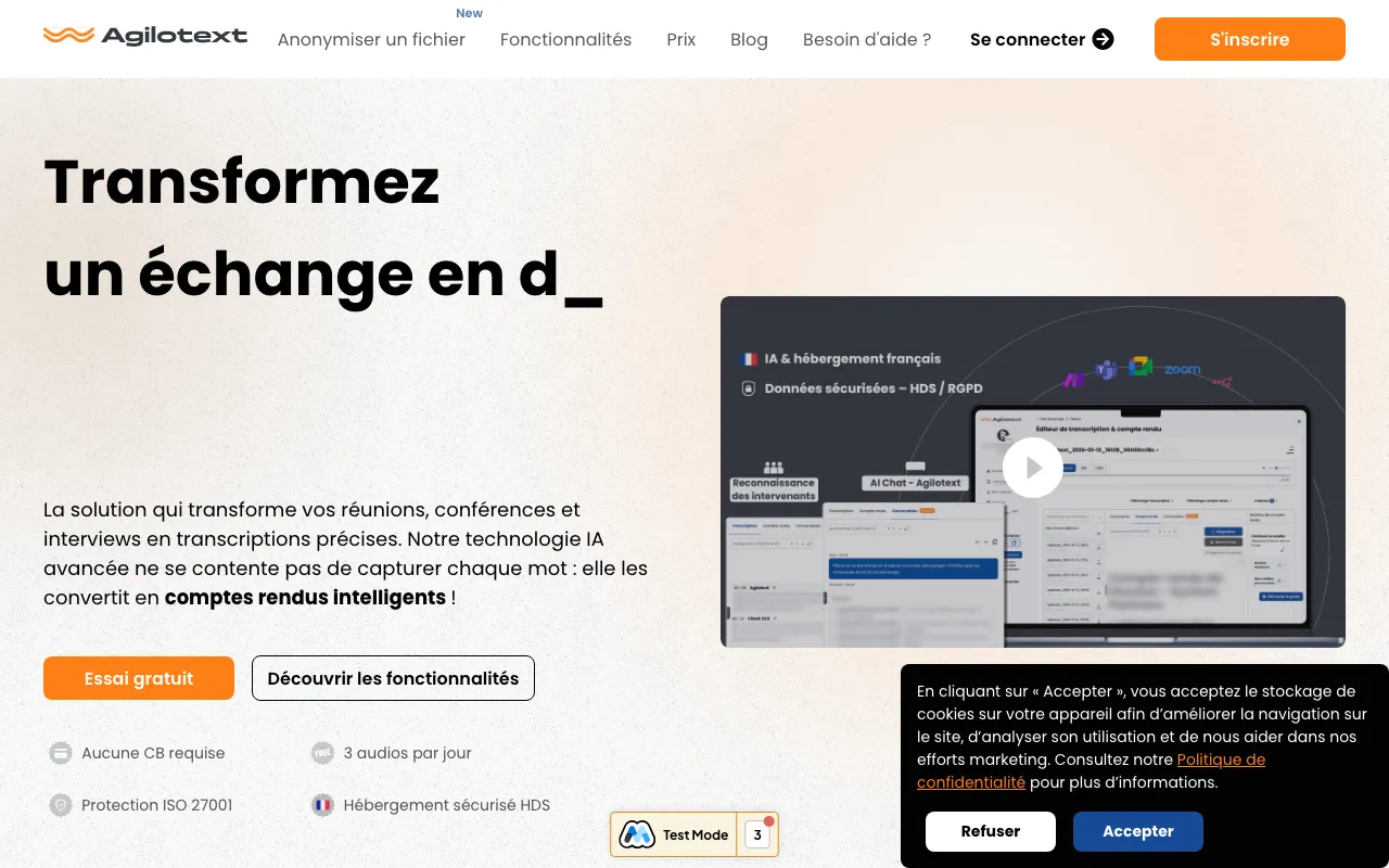 Agilotext — preview screenshot