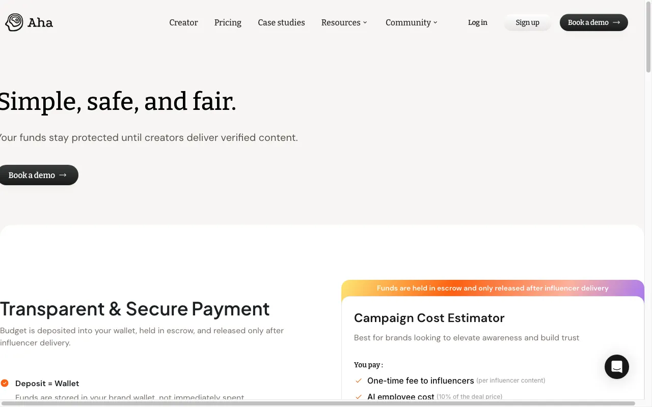 Aha INC — pricing page