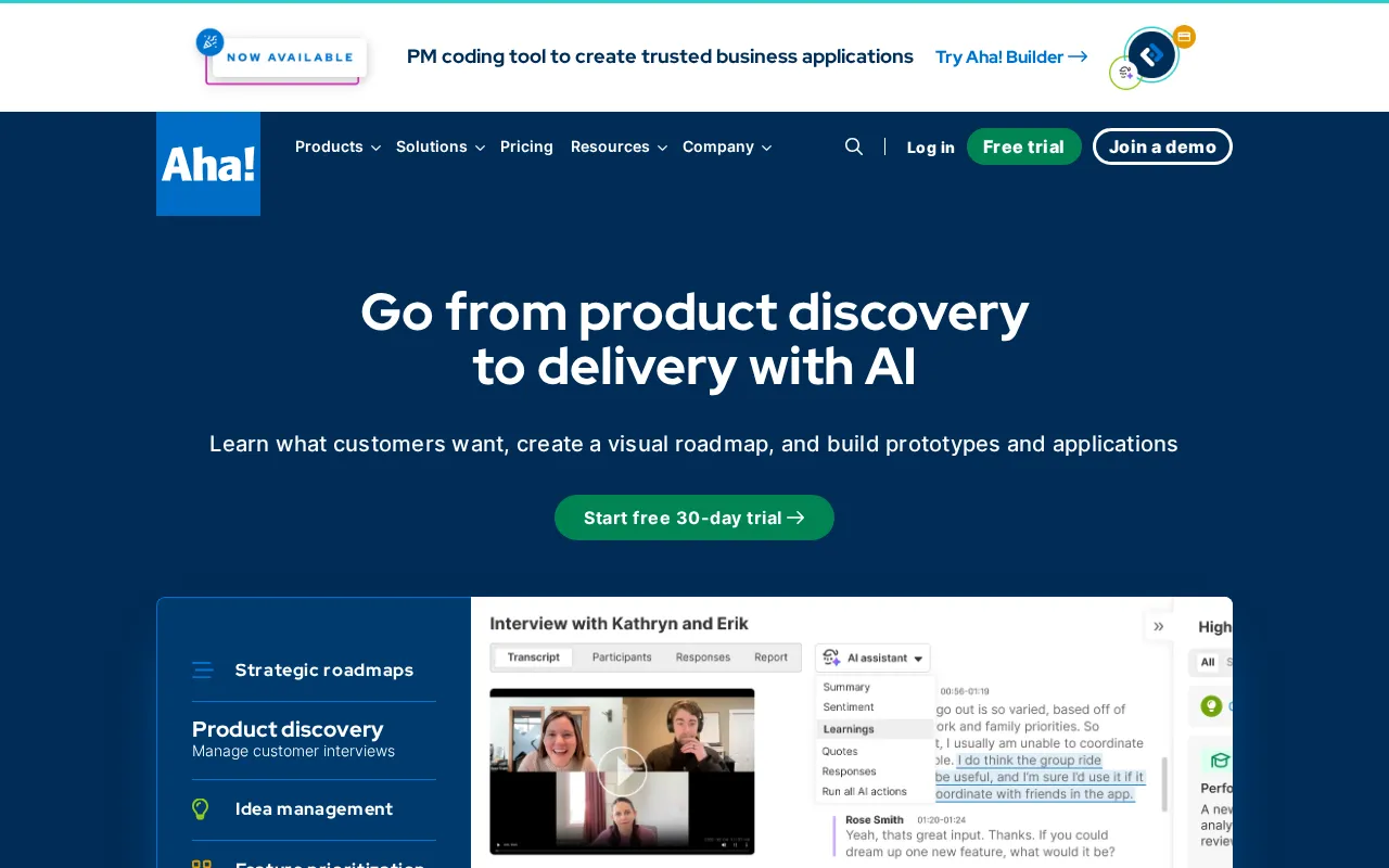 Aha! — preview screenshot