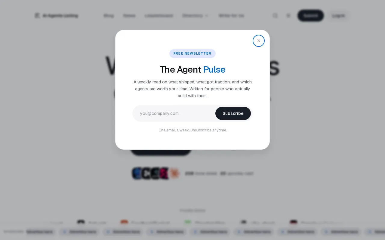 AI Agents Listing — preview screenshot