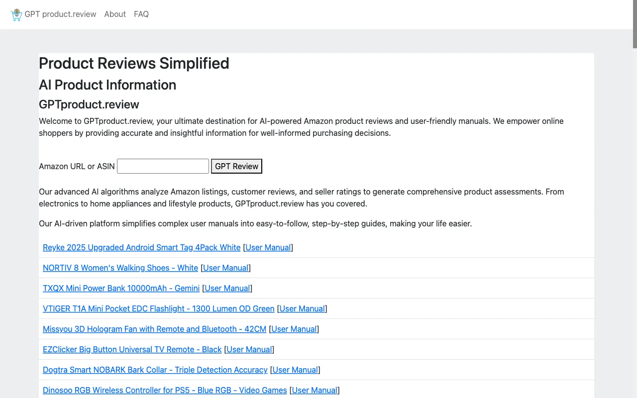 GPTproduct.review — preview screenshot