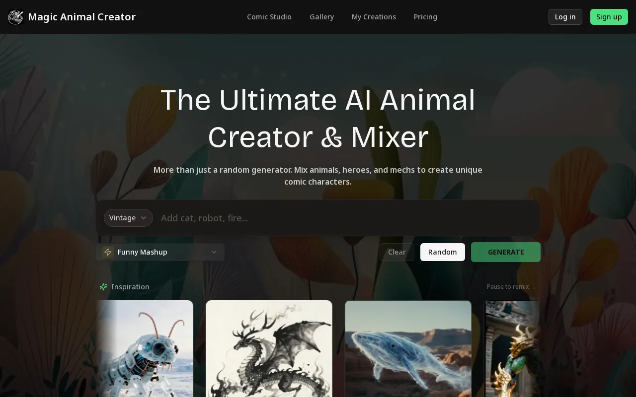 AI Animal Generator — preview screenshot