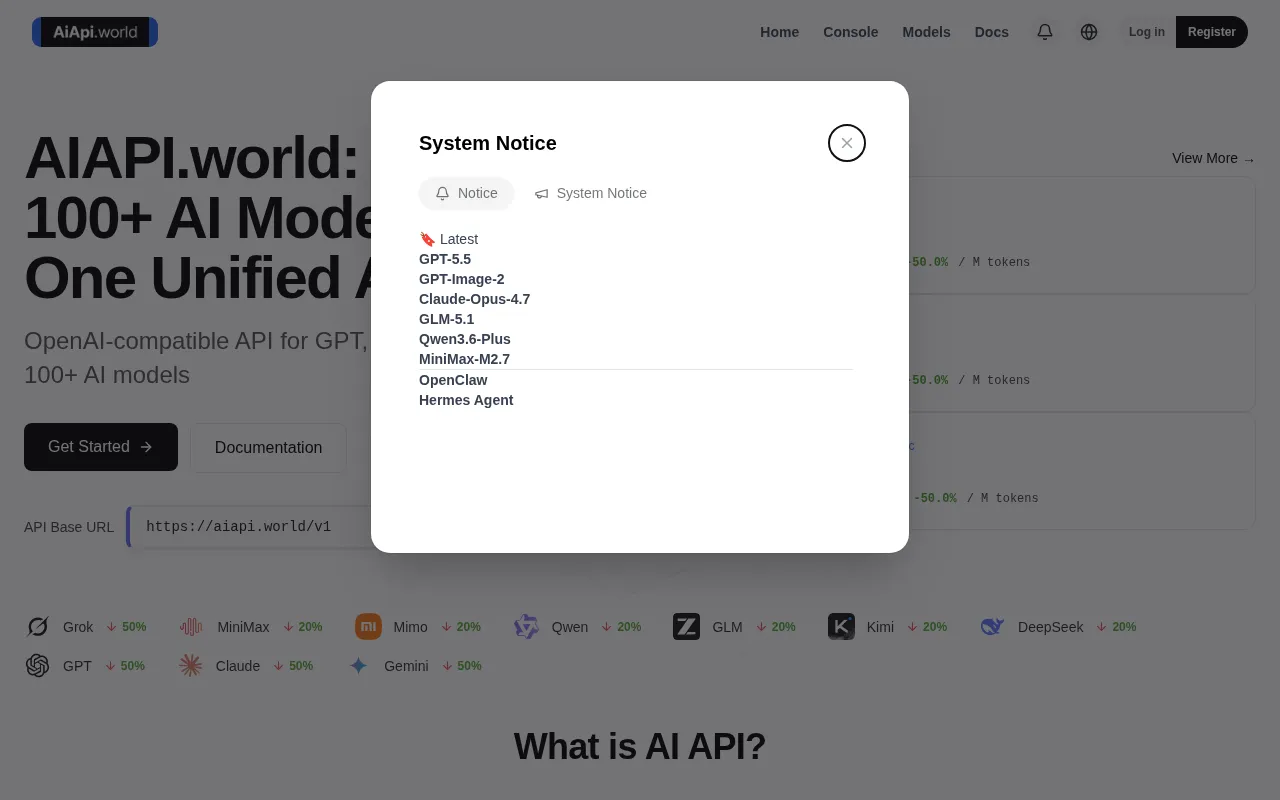 AI API — preview screenshot