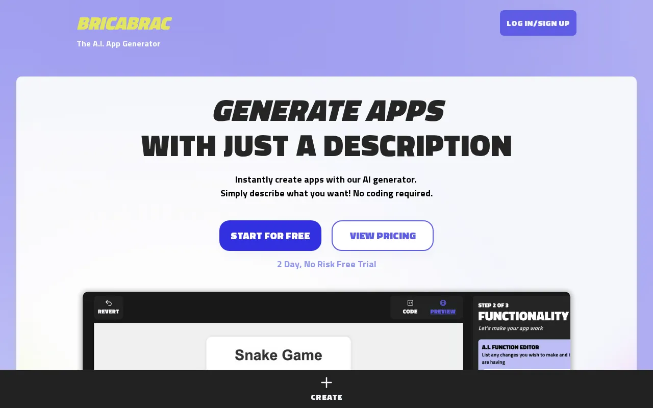 AI App Generator — preview screenshot
