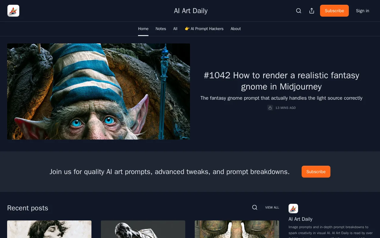 AI Art Daily — preview screenshot