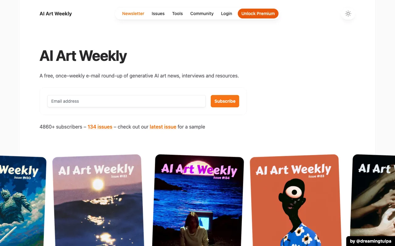 AI Art Weekly — preview screenshot