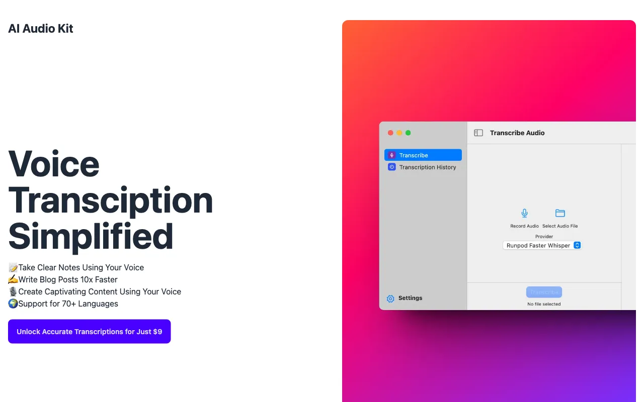 AI Audio Kit — preview screenshot