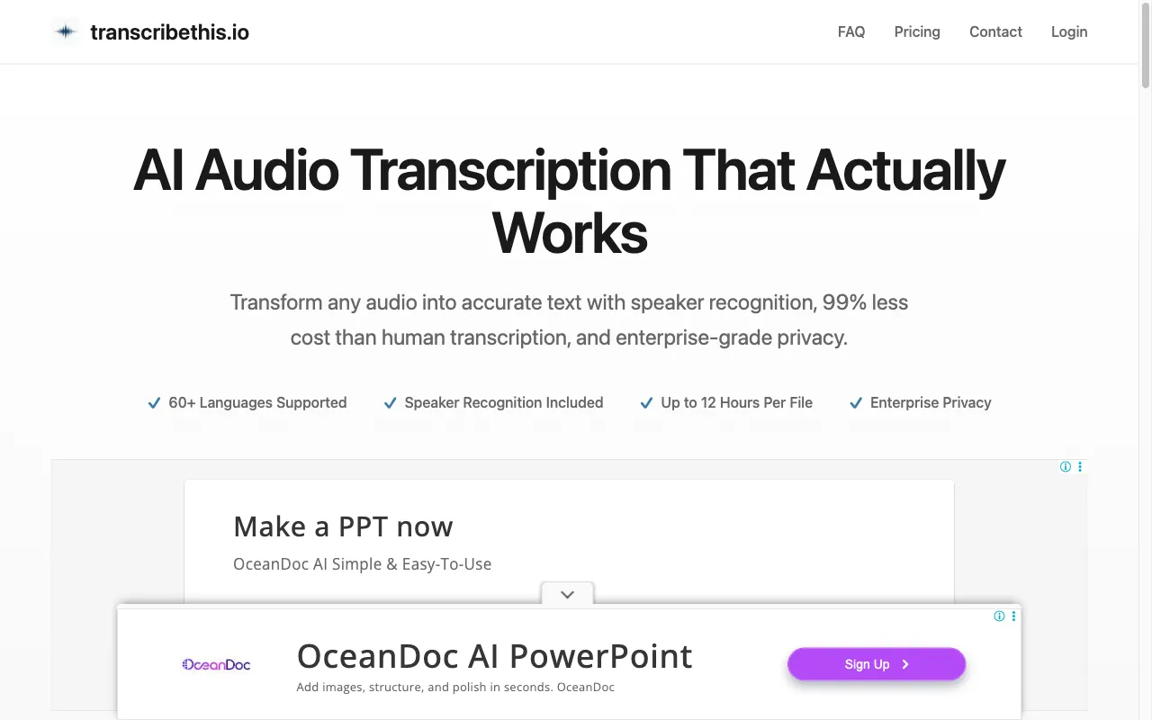 transcribethis.io — preview screenshot