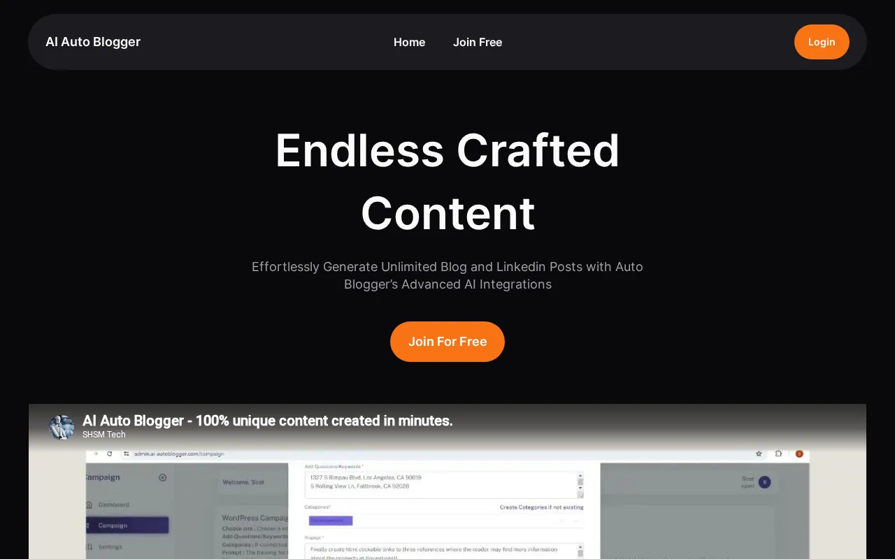 AI Auto Blogger — preview screenshot