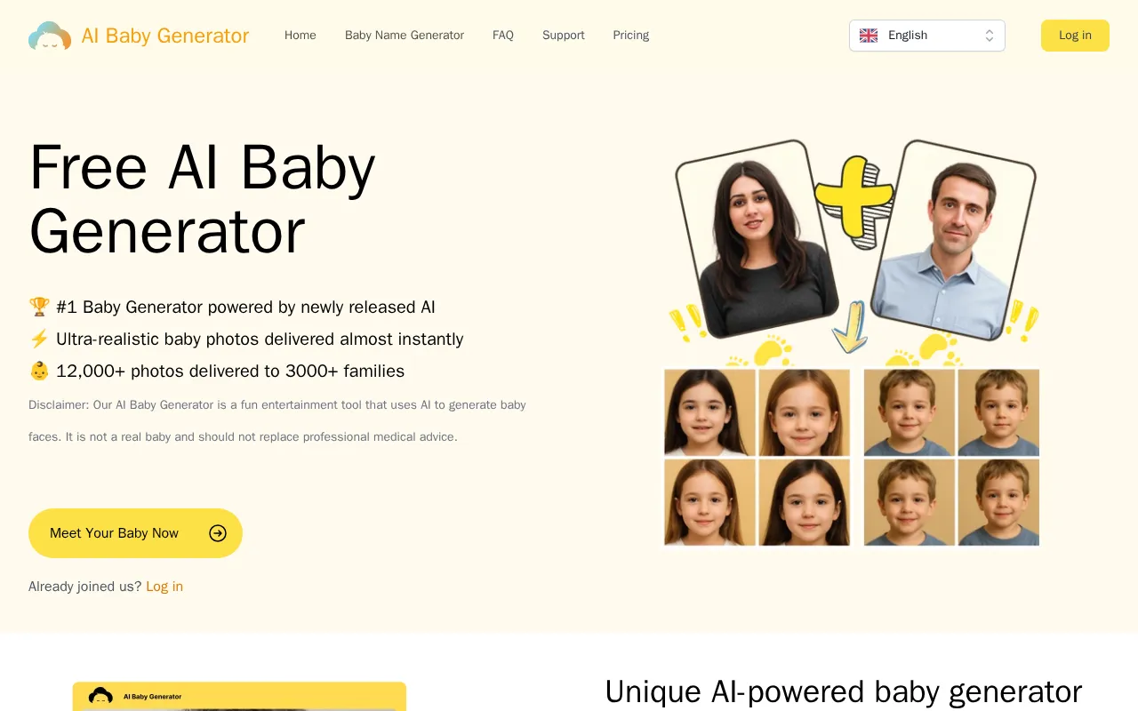AI Baby Generator — preview screenshot