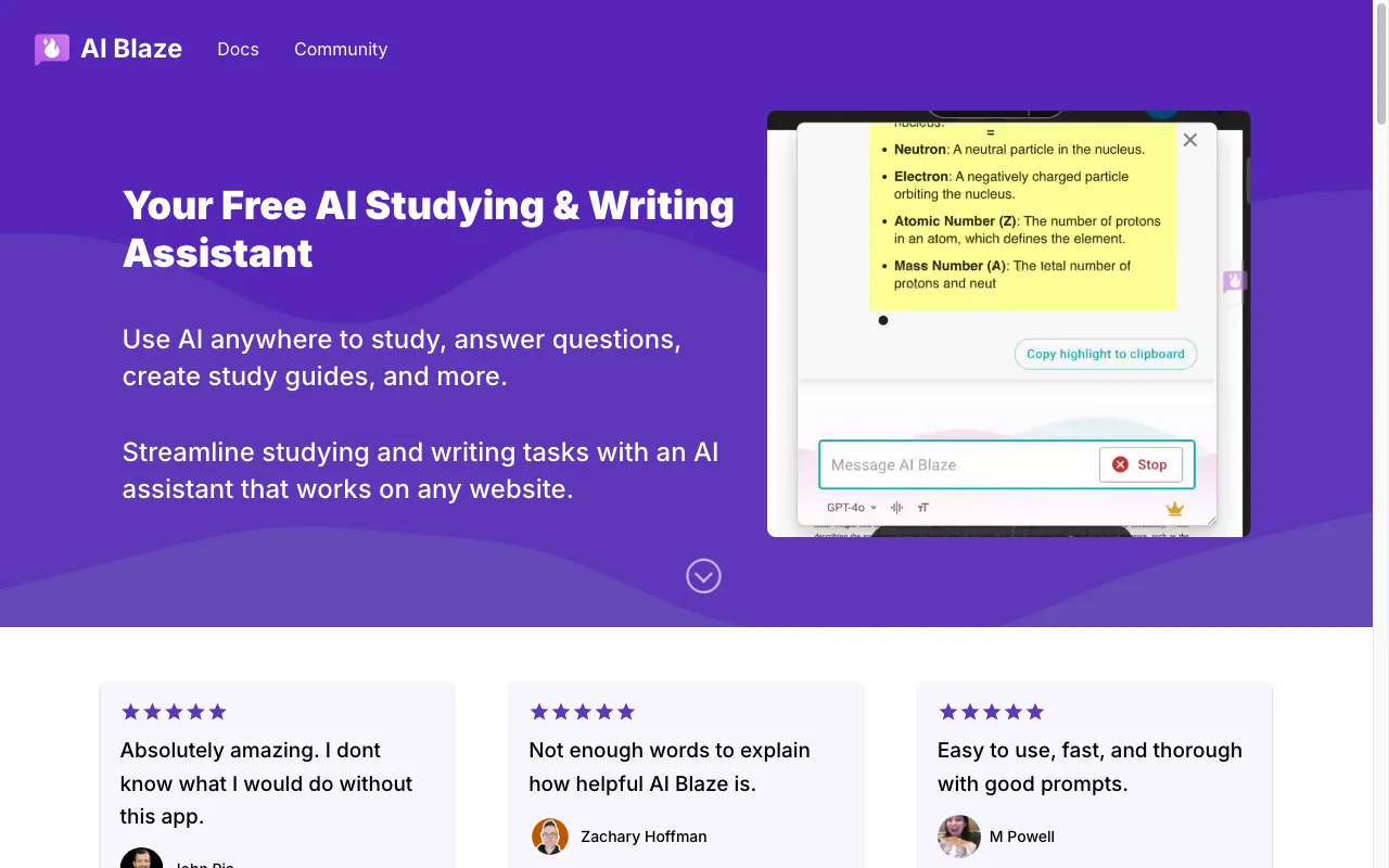 AI Blaze — preview screenshot