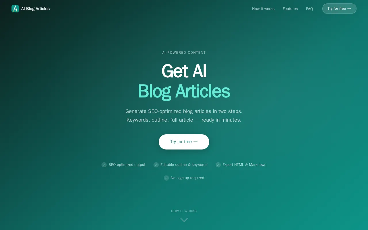 AI Blog Articles — preview screenshot