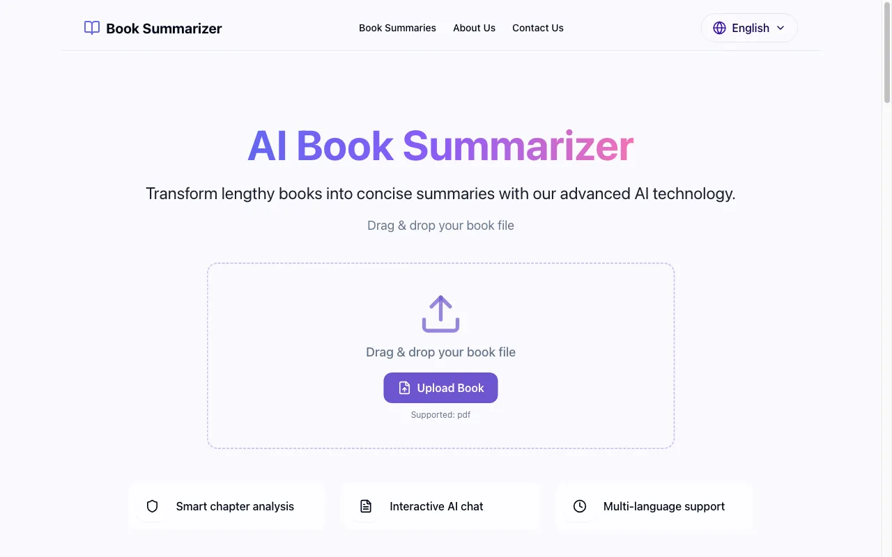 AI Book Summarizer — preview screenshot