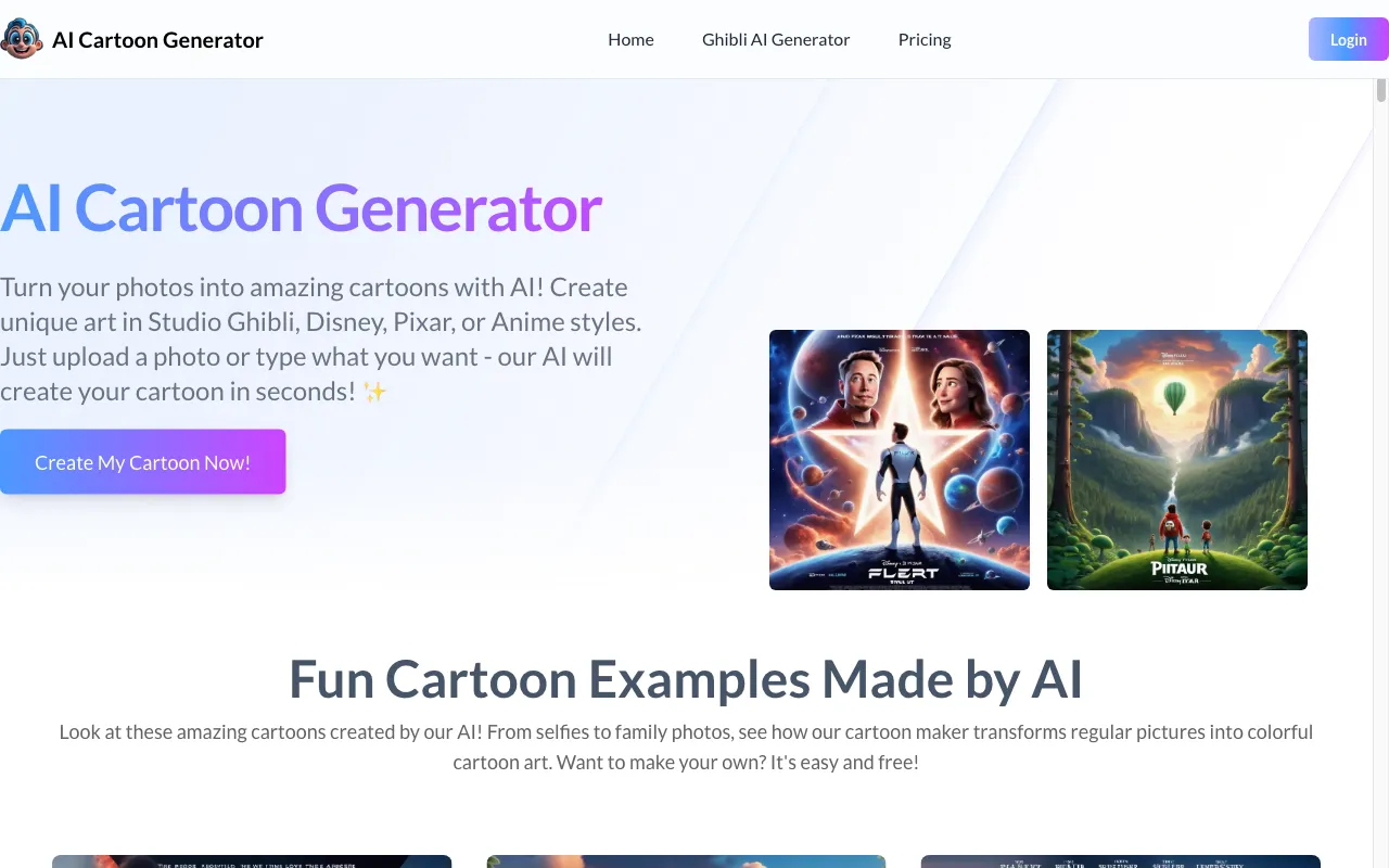AI Cartoon Generator — preview screenshot