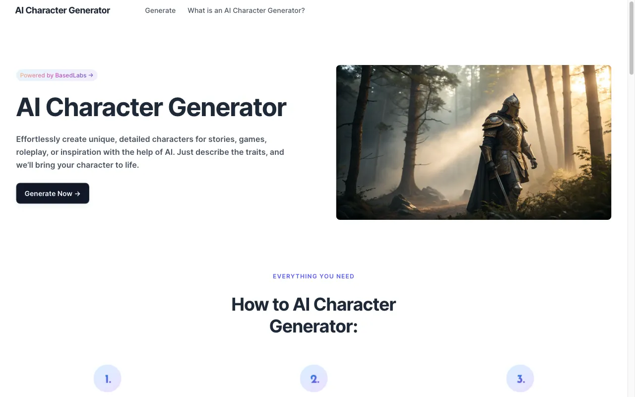 AI Character Generator — preview screenshot