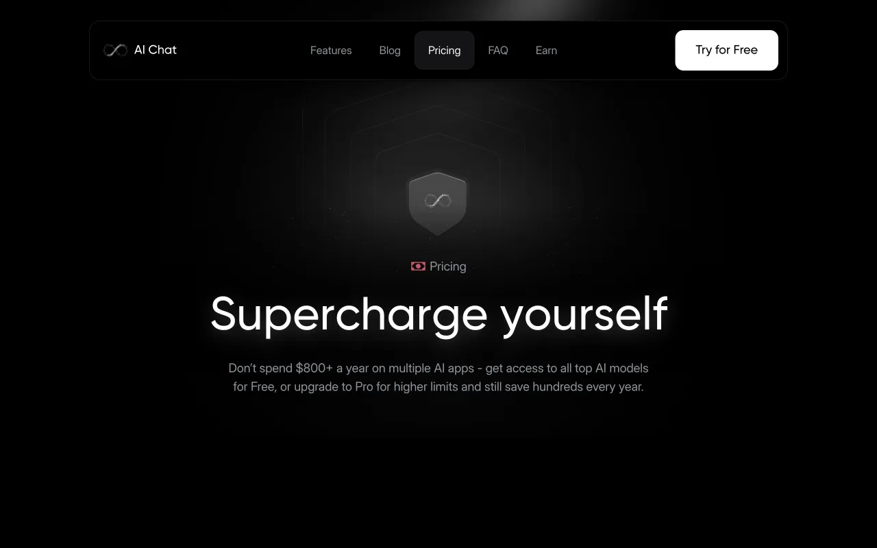 AI Chat — pricing page