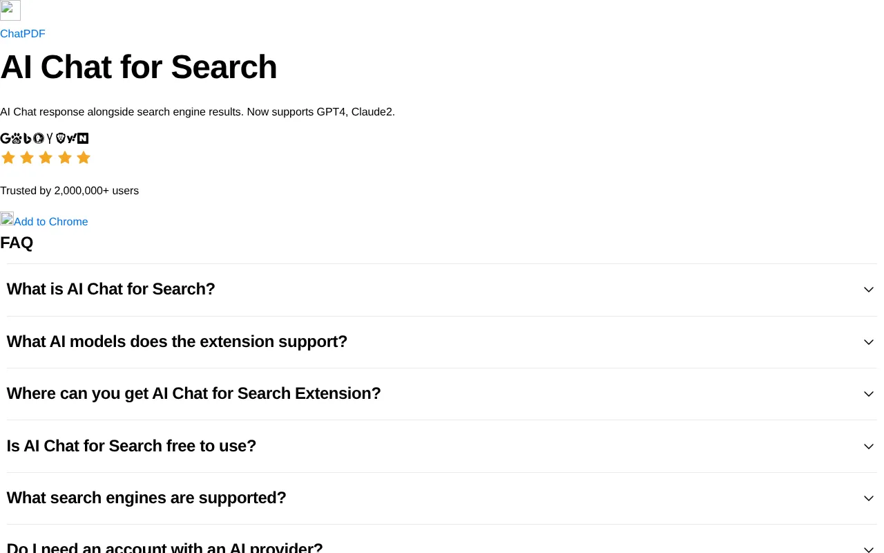 AI Chat for Search — preview screenshot