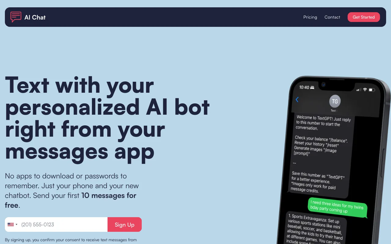 AIChatSMS — preview screenshot