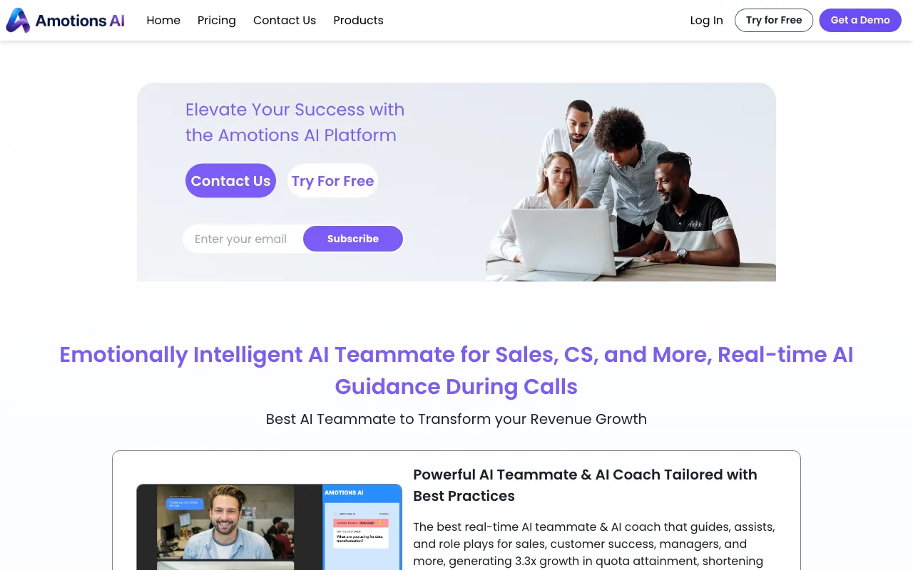 AI Coach Amotions — preview screenshot