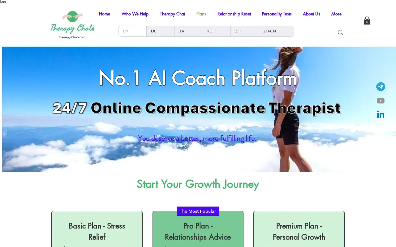 AI Coach for Relationships and Emotions — pricing page