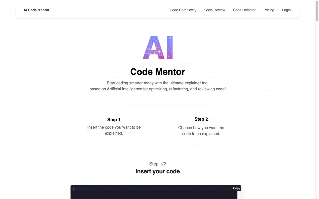 AI Code Mentor — preview screenshot
