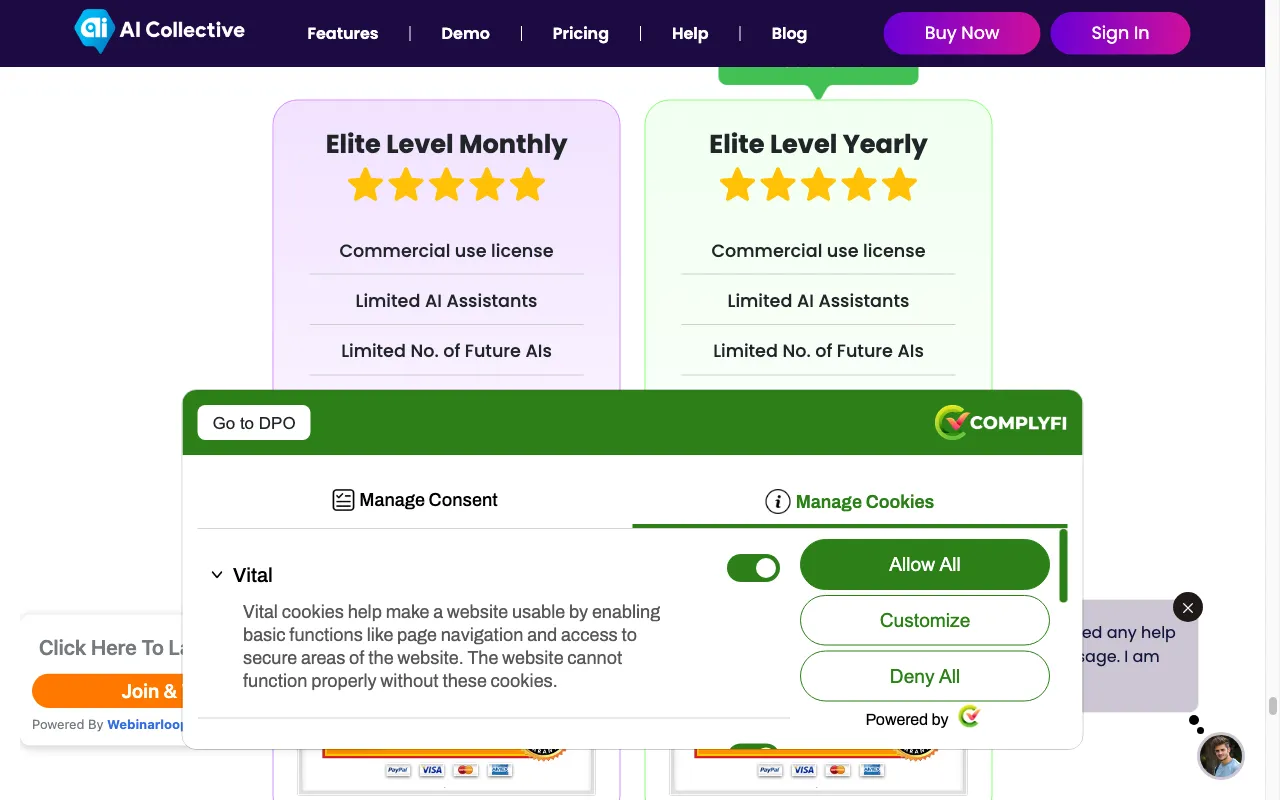AI Collective — pricing page