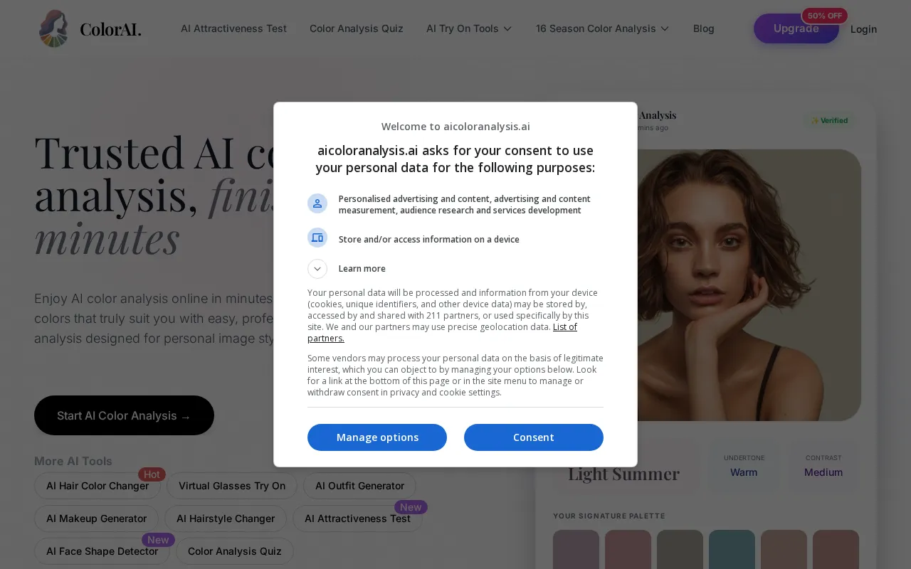 AI Color Analysis — preview screenshot