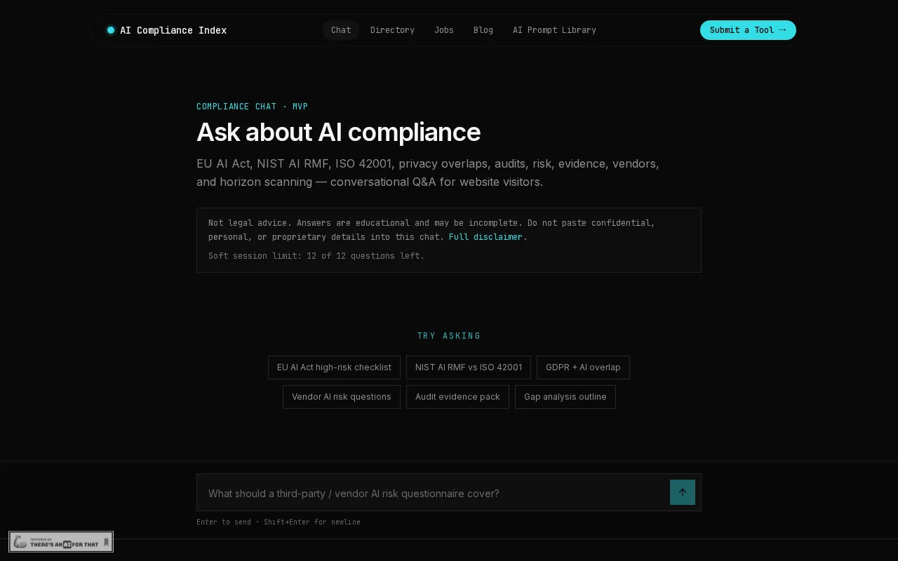 AI Compliance Chat — preview screenshot