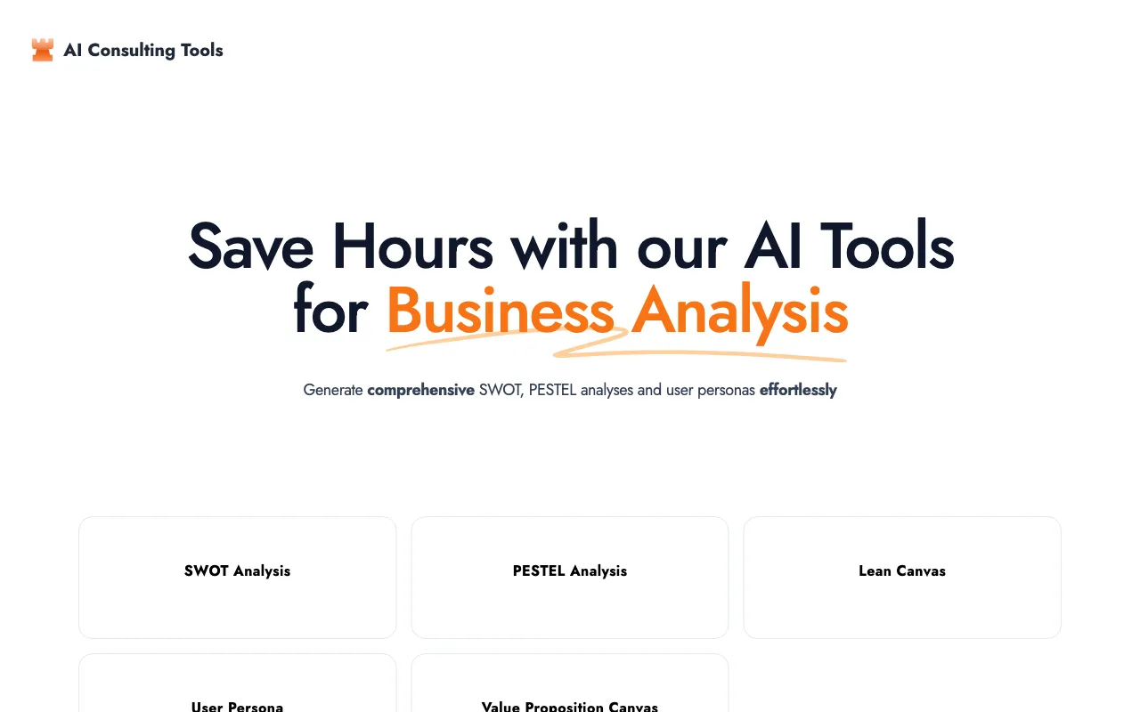 AI Consulting Tools — preview screenshot
