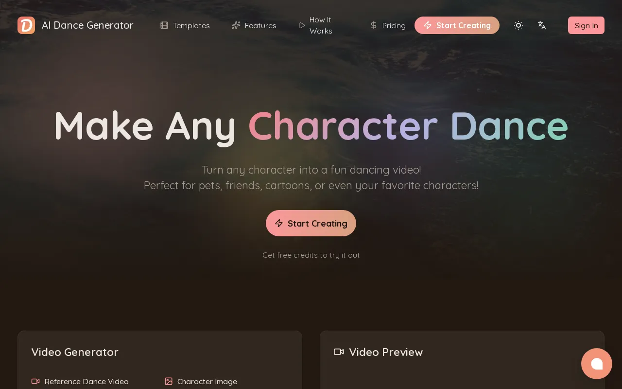 AI Dance Generator — preview screenshot
