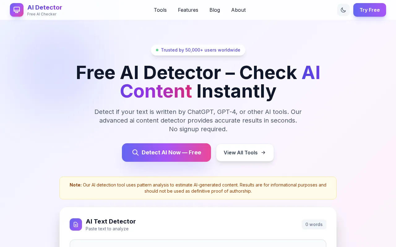 AI Detector — preview screenshot