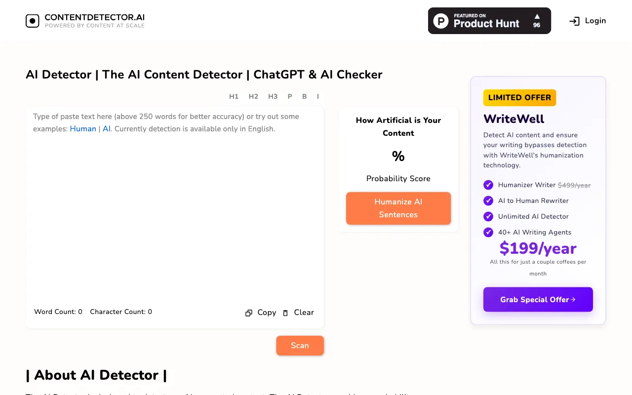 AI Detector by ContentDetector.AI — preview screenshot